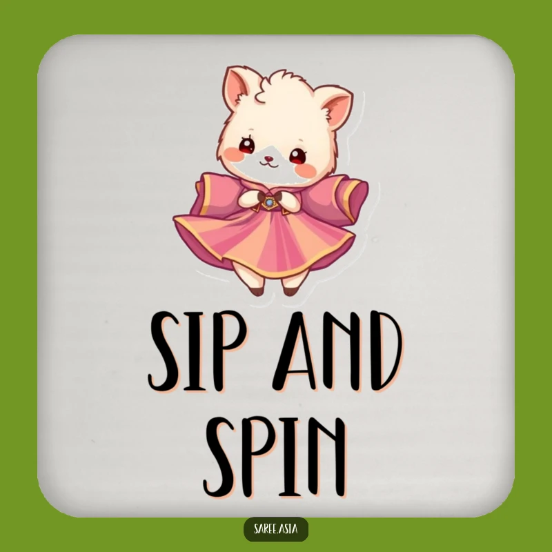 Funny Twirling Animal Drink Coaster: Protect Surfaces with Delicate Humor