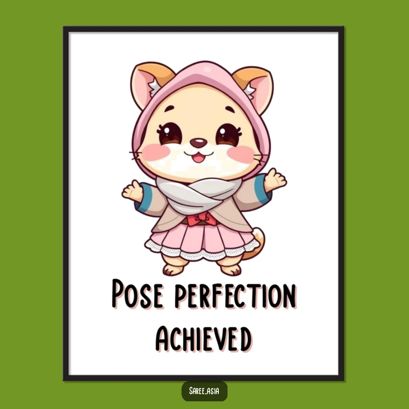 Funny Posing Animal Poster: Add Glamour and Humor to Your Decor